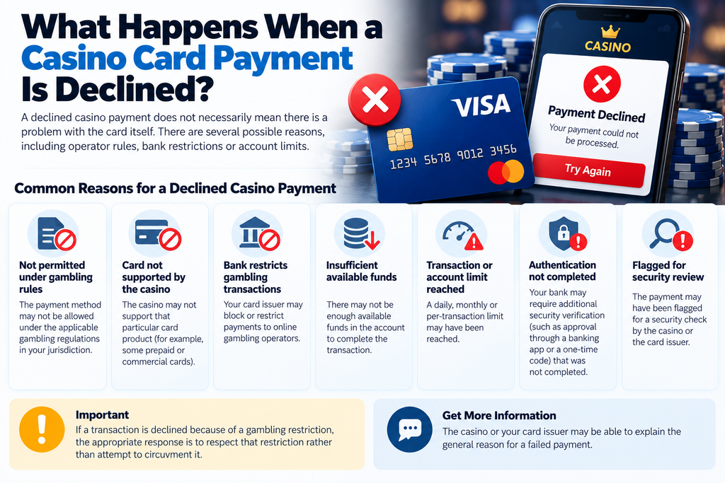 what happens when a casino card payment is decline